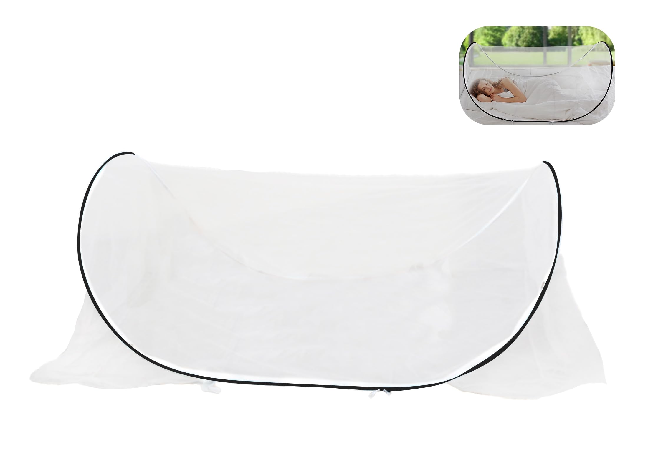 Gugxiom mosquito net pop-up fold design enables quick setup and travel portability.