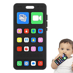 GUIGUZHJ baby phone teether in soft silicone for easy grip and comforting gums.
