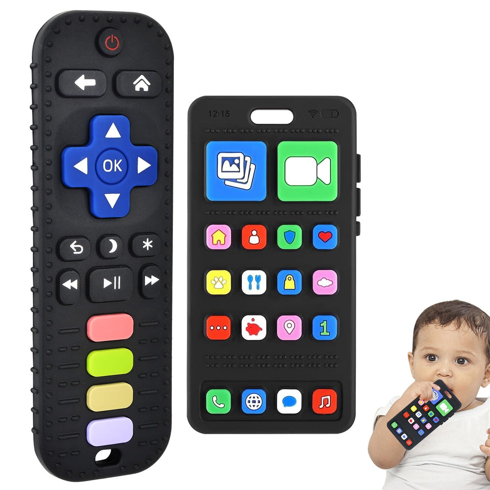 GUIGUZHJ baby teething remote offers soothing gum relief with easy grip.