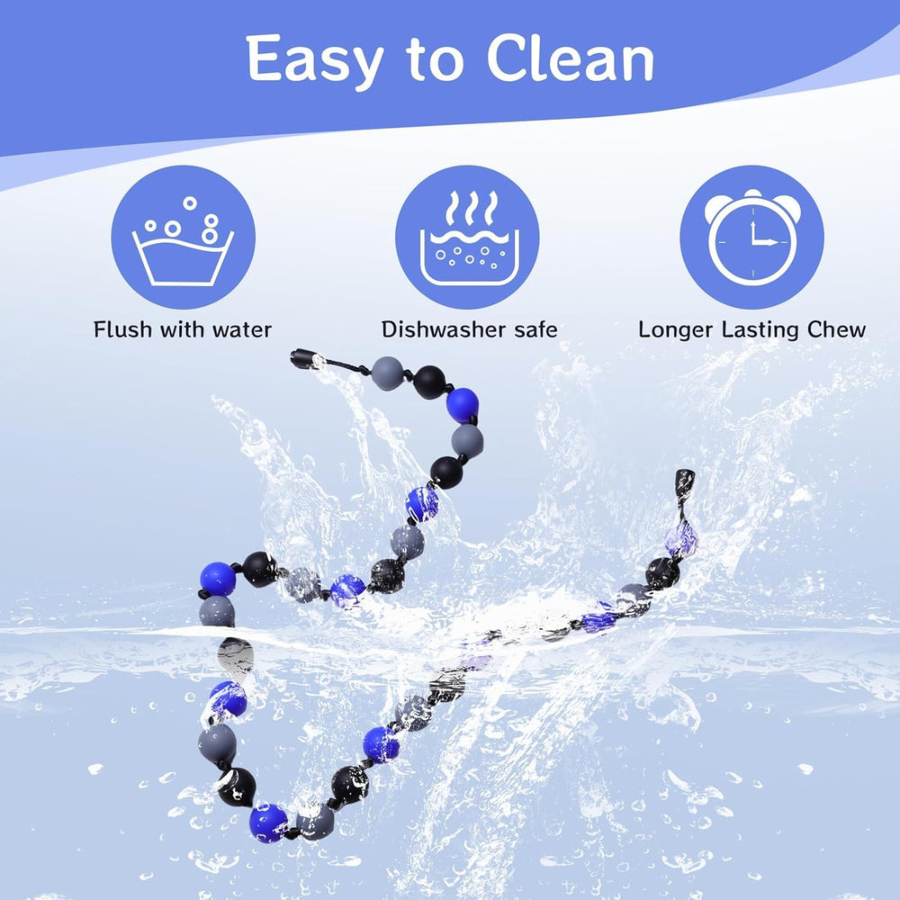 GUIGUZHJ chew necklace dishwasher-safe for quick, hygienic cleaning.