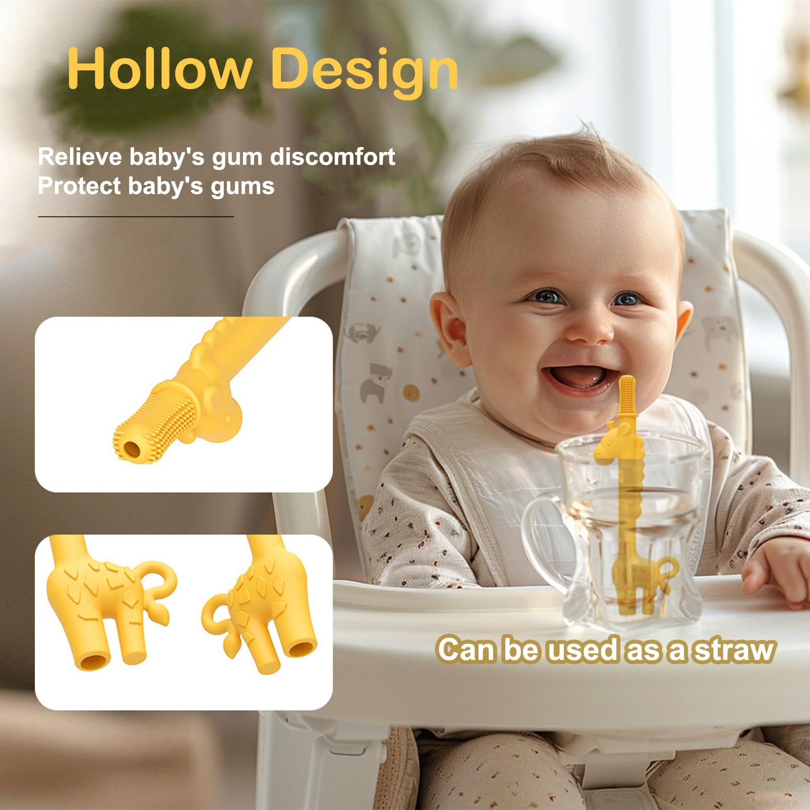 GUIGUZHJ soft-silicone-teether delivers safe, gentle gum massage during teething.
