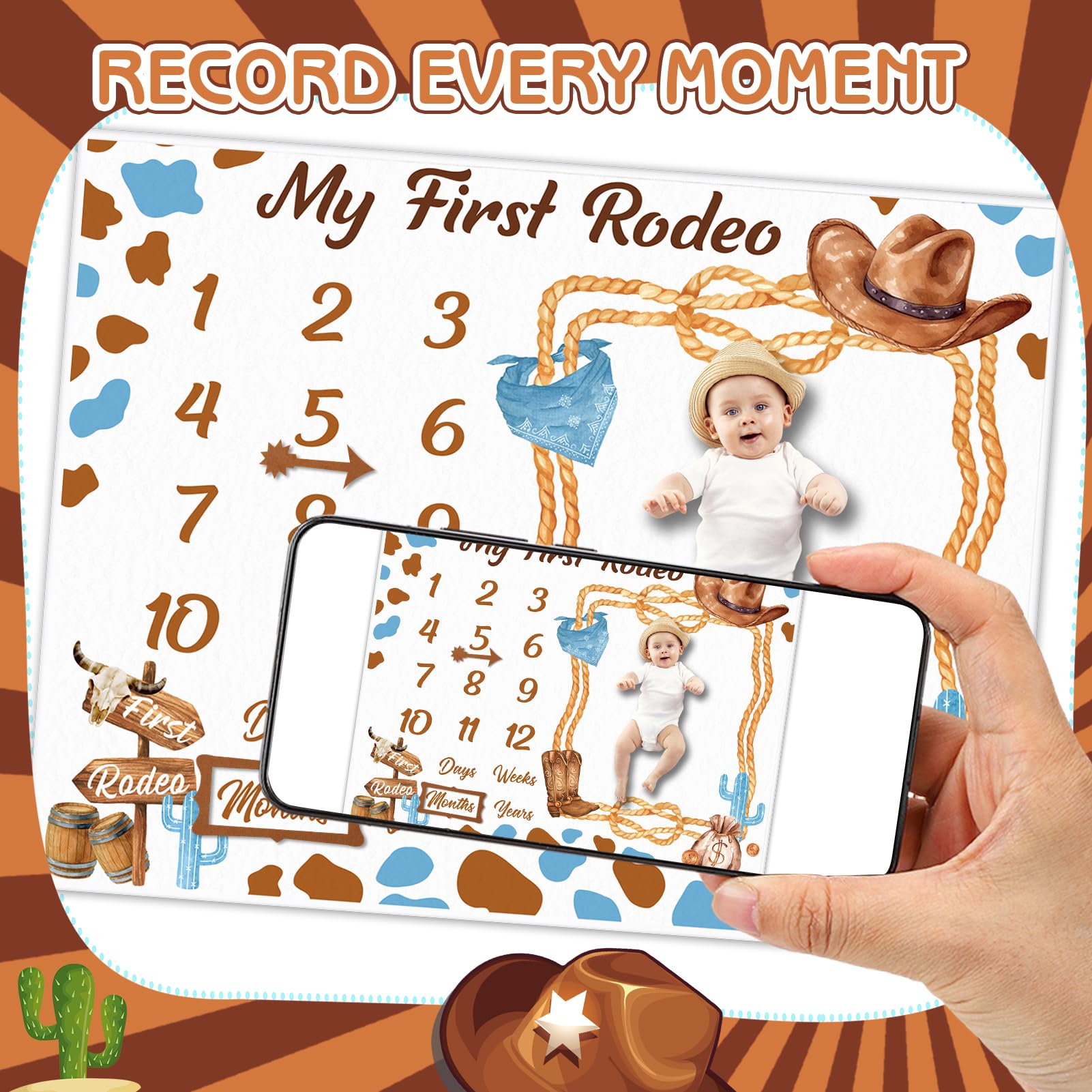 Guiqulai cow print pattern brings western charm to nursery decor.