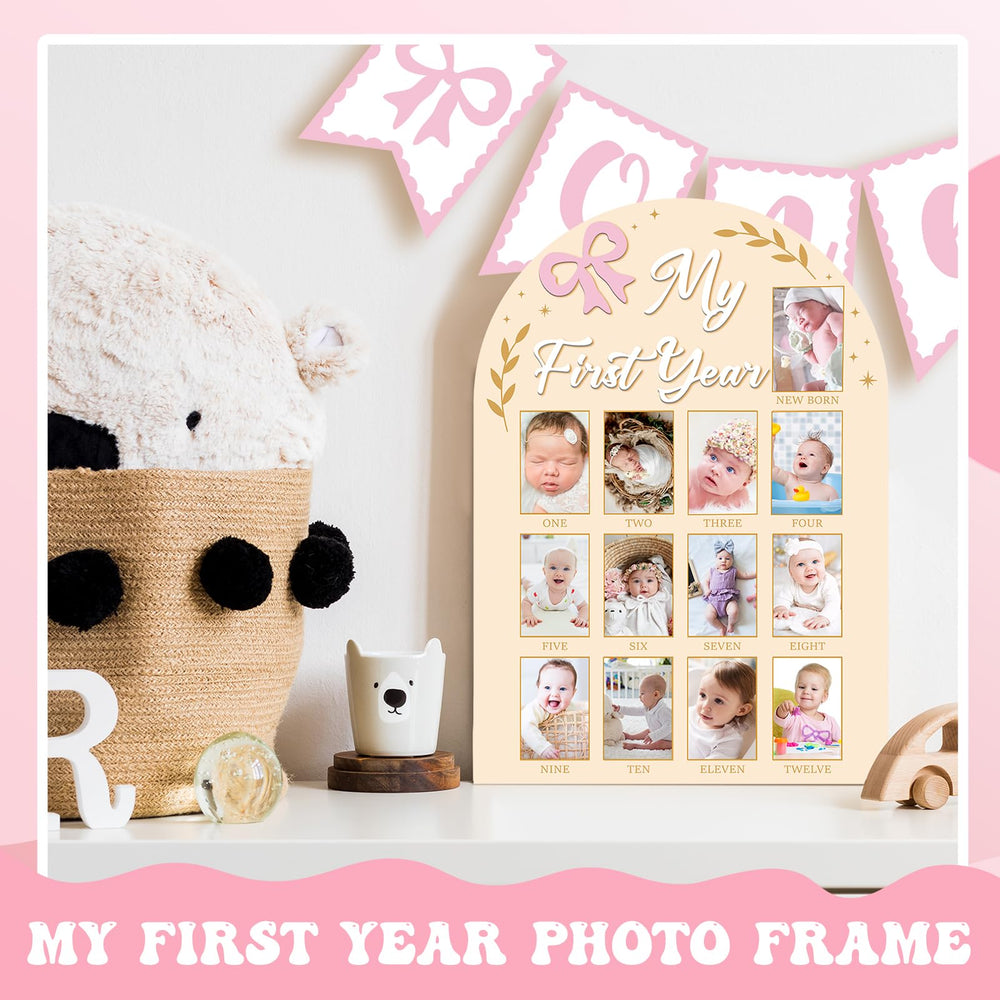 Guiqulai monthly milestone frames display for wall or tree to showcase 12 months