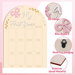 Guiqulai pink bow hairclip adds a charming accessory for milestone photos