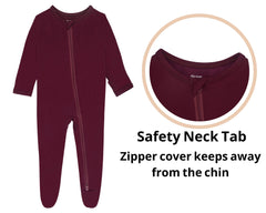 GUISBY pajama zip-tab design protects delicate skin during dressing