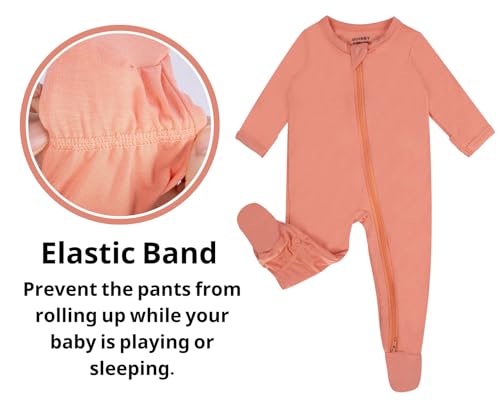 GUISBY rayon baby pajama fold-over mittens keep little hands warm.
