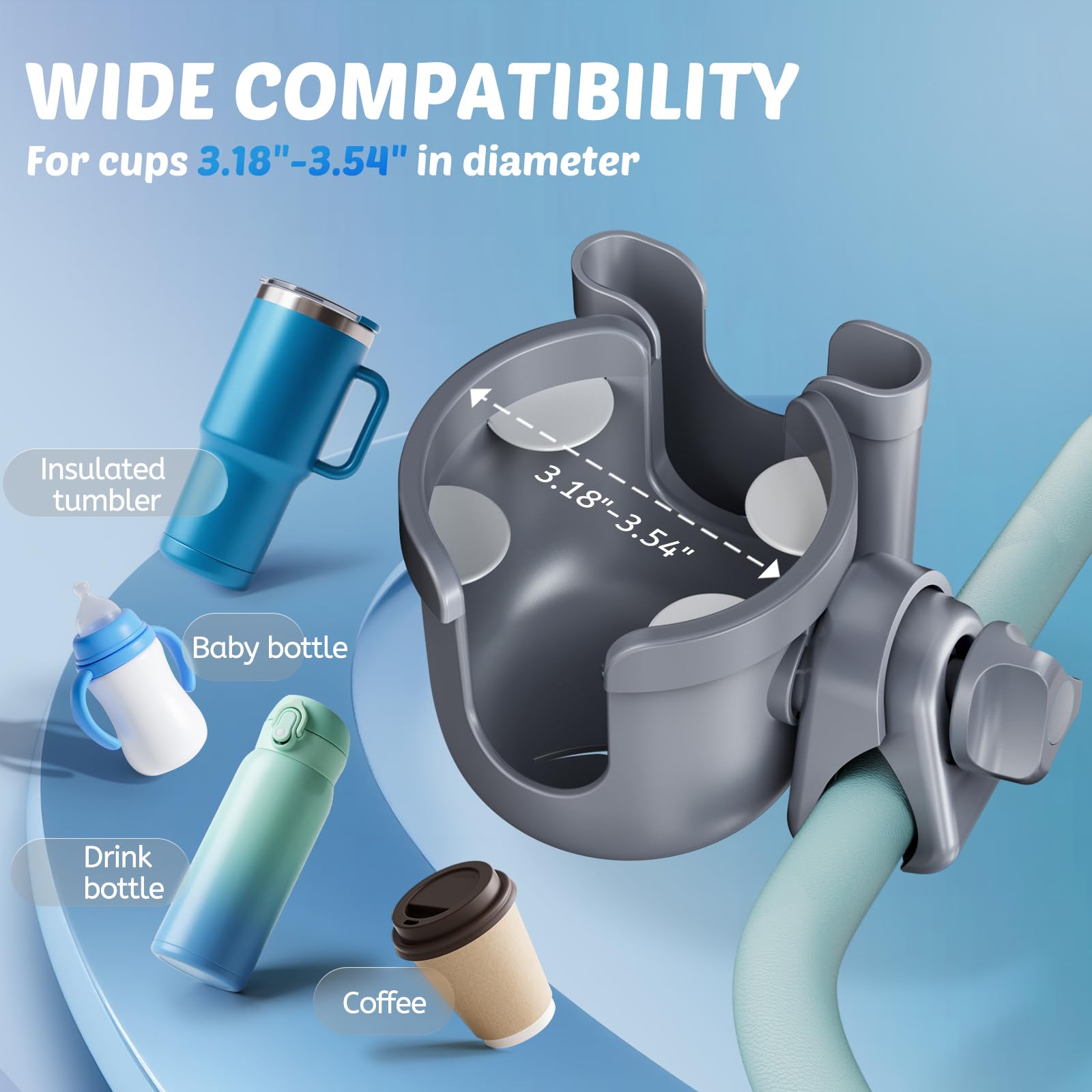 Guiseapue anti-slip clip provides 360-degree rotation for secure mounting