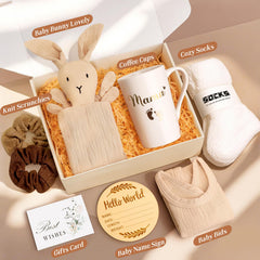 Guiseapue baby bunny lovey offering soft tactile comfort.