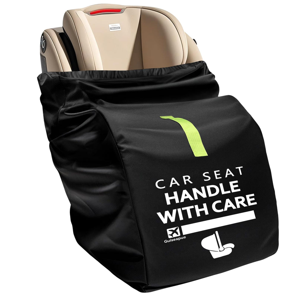 Guiseapue car seat travel bag with durable nylon material for protection on the go.