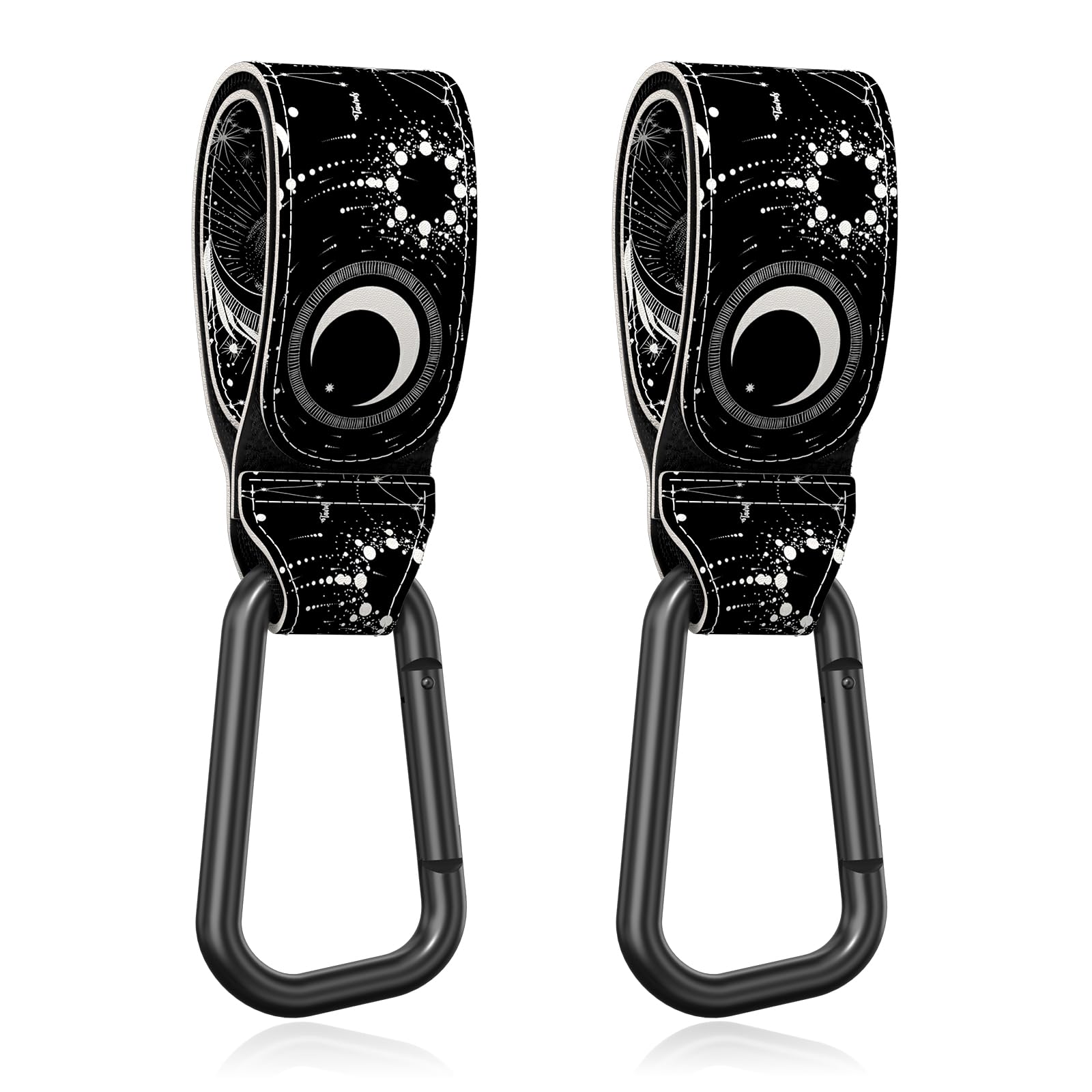 Gukeniu Starry Sky stroller hook with universal fit and Velcro strap for hands-free outings