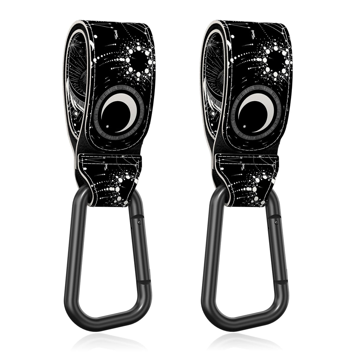 Gukeniu Starry Sky stroller hook with universal fit and Velcro strap for hands-free outings