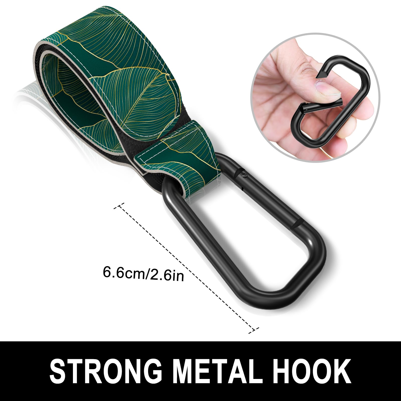 Gukeniu stroller hook securing shopping bag on cart during grocery run.