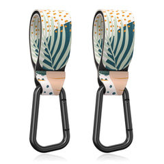 Gukeniu stroller hooks abstract leaf securely wrap around any stroller handle for holding bags.