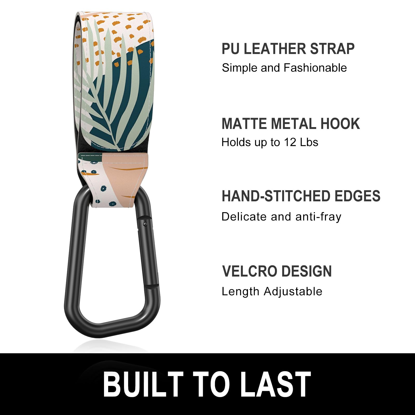 Gukeniu stroller hooks strong metal hook supports up to 12 pounds for bags and toys.