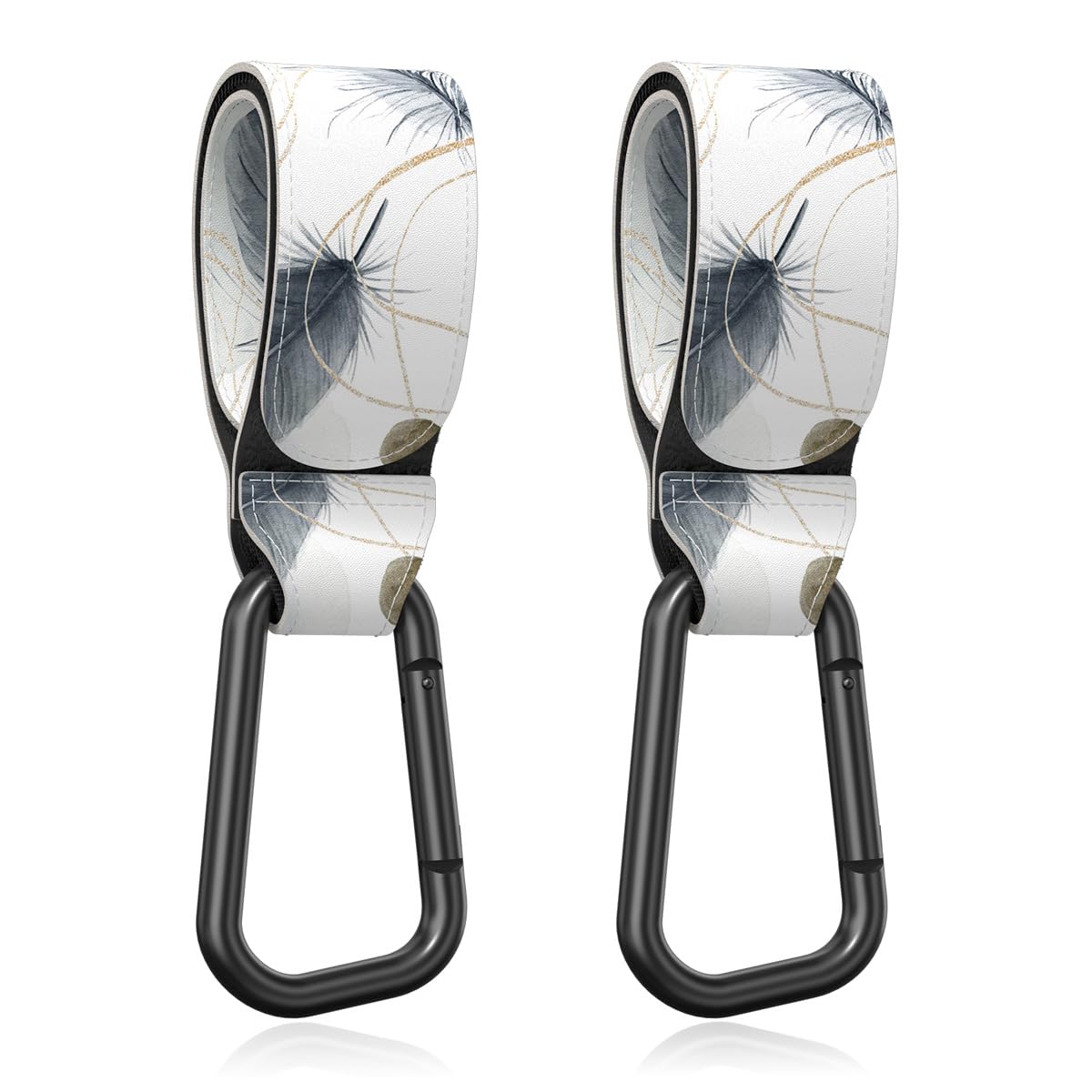 Gukeniu stroller hooks universal-fit on handle, enabling hands-free errands.