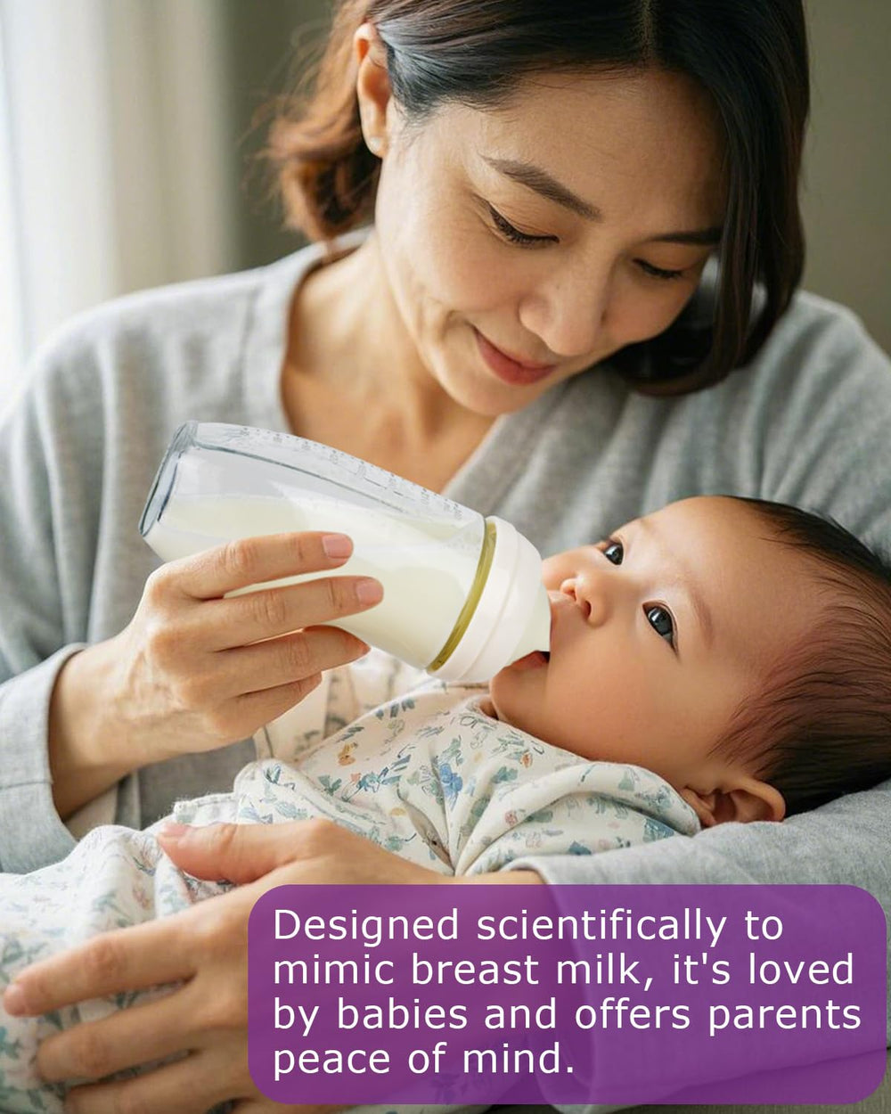 Gulicola natural glass bottle nipple compatible for easy feeding transitions.