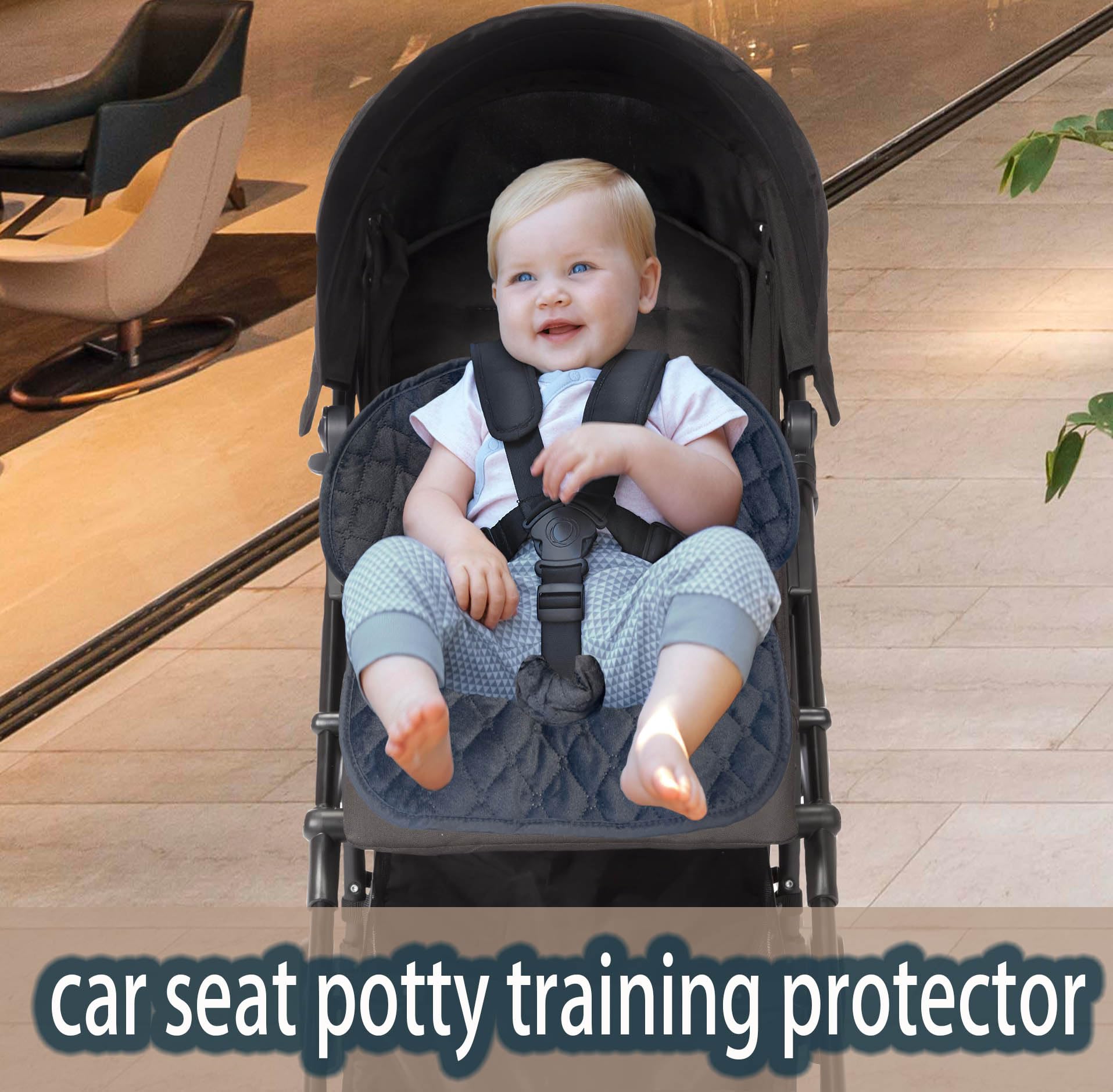 Gulissa Piddle Pad anti-slip back keeps seat stationary during journeys