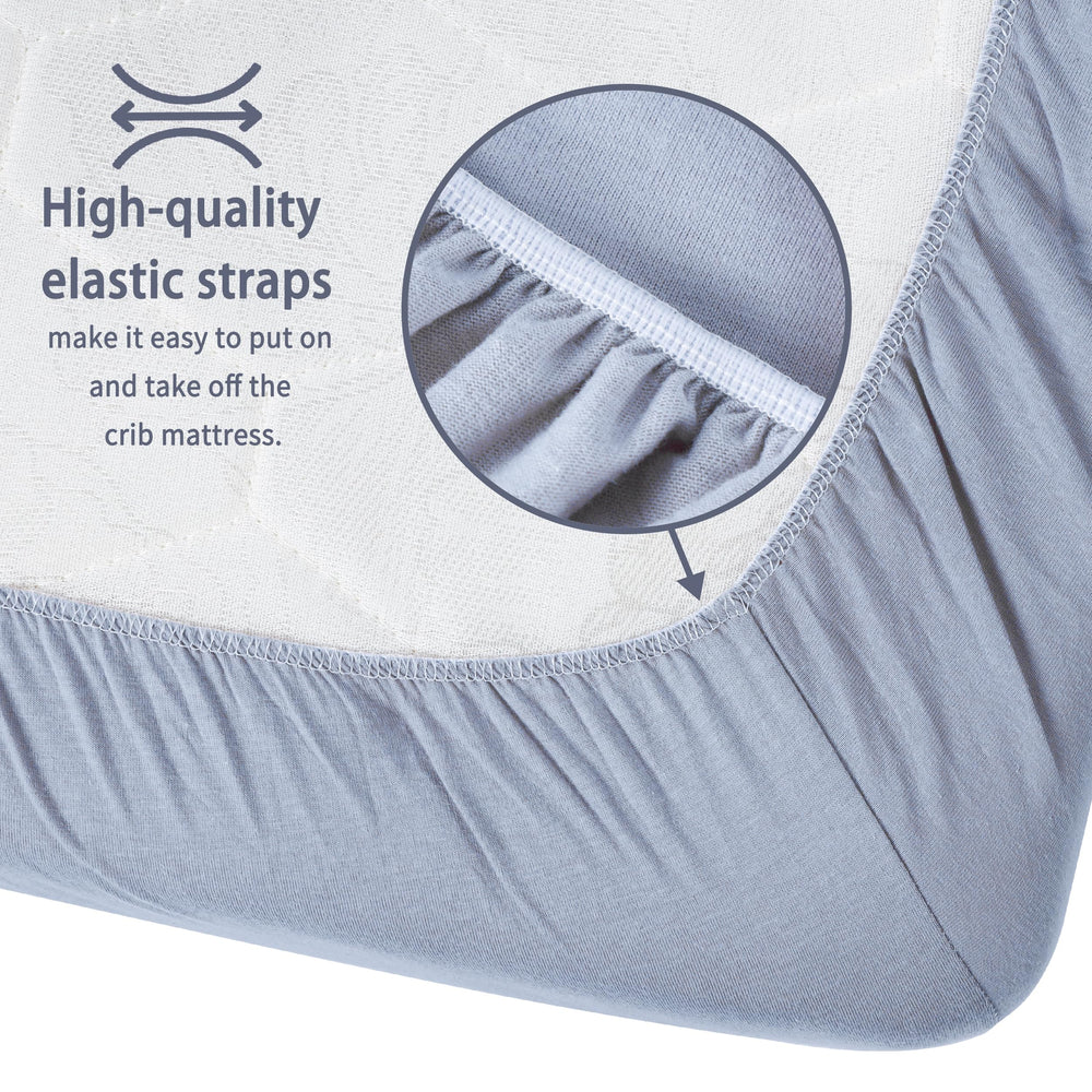 GUNTAIL crib sheets machine-washable design simplifies care and maintenance.