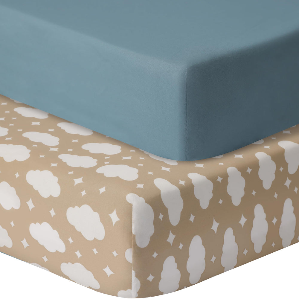 GUNTAIL pack n play fitted sheet on Graco mattress for snug fit.