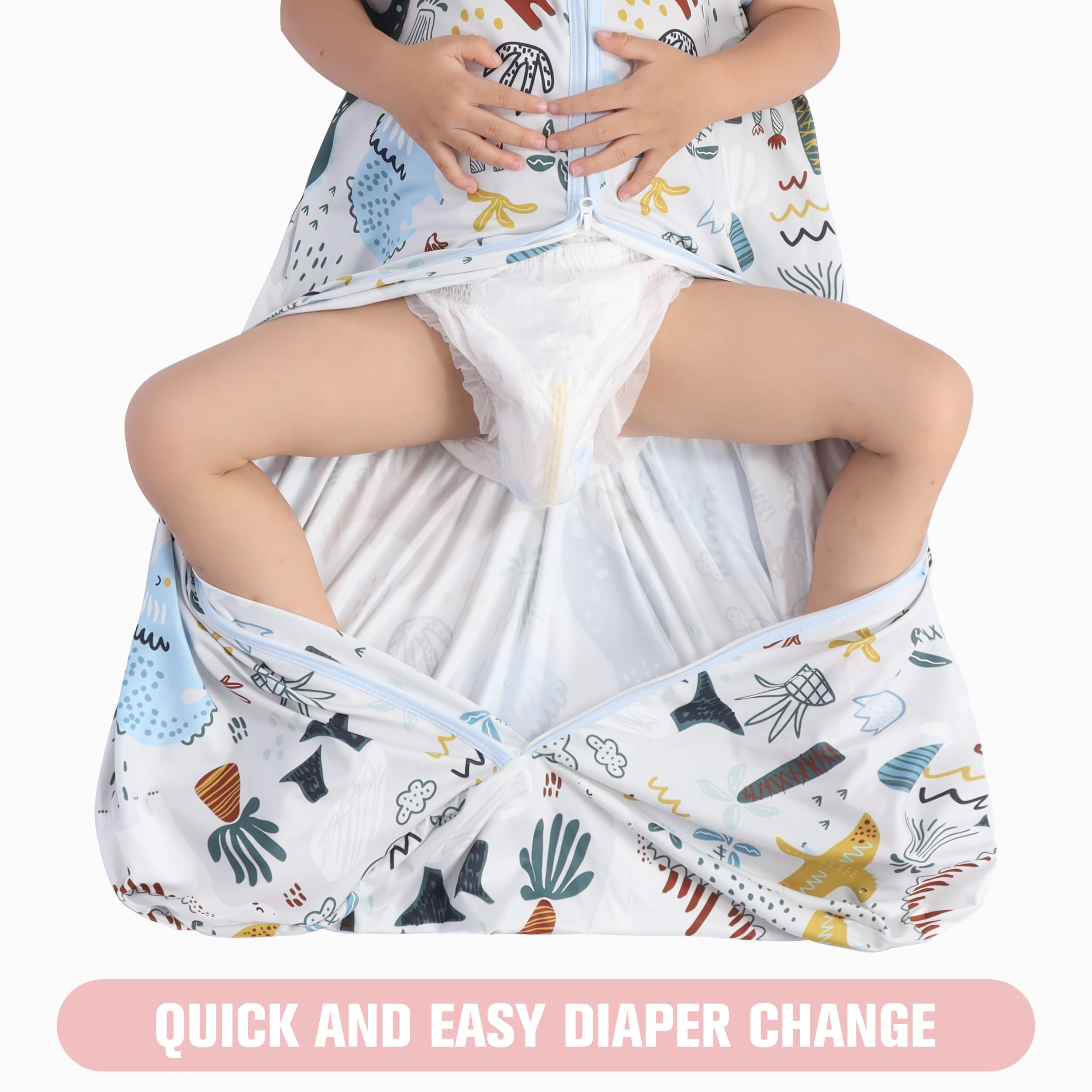 GUNTAIL sleep sack 2-way zipper close-up for easy changes.