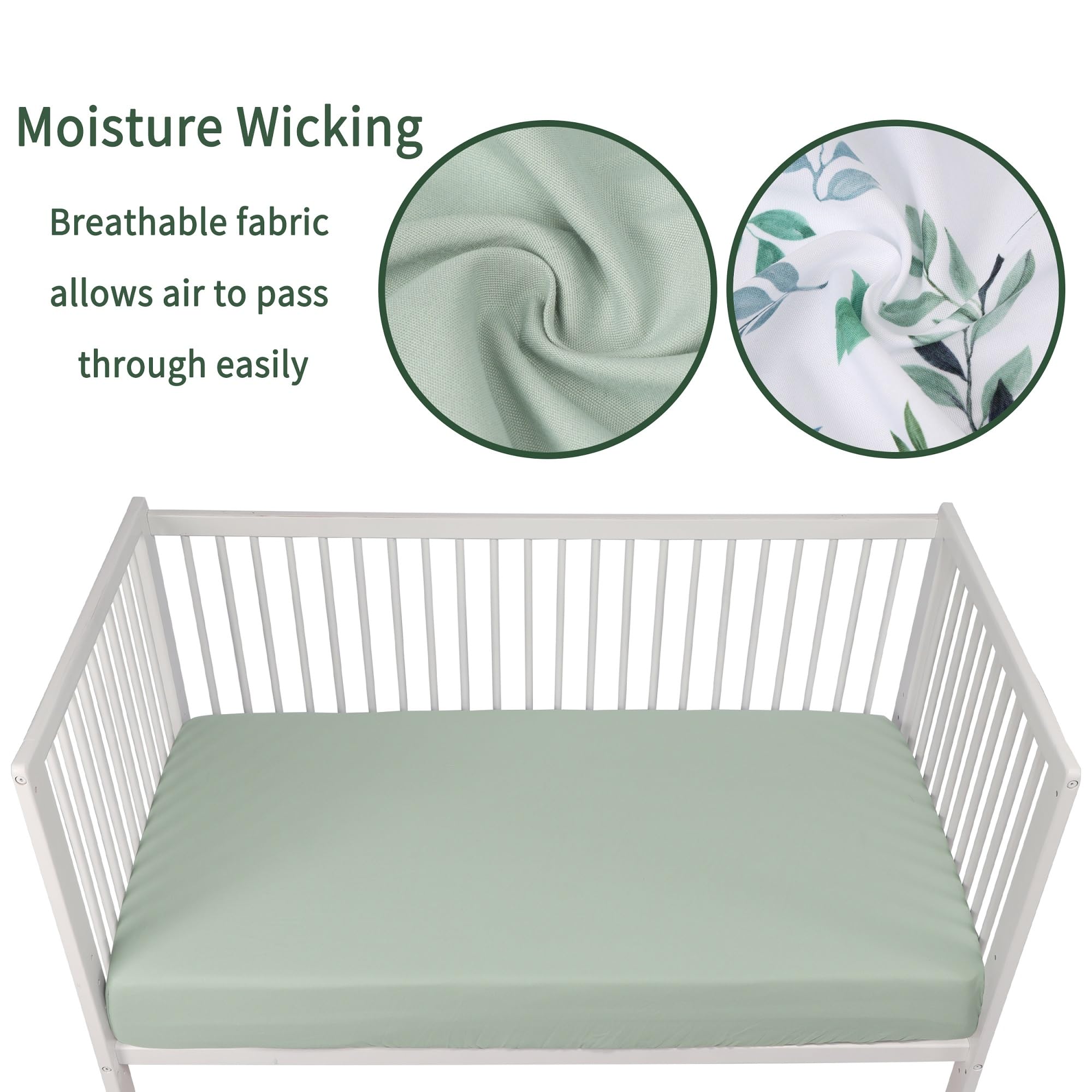 GUNTAIL two-pack crib sheets provide convenient backups for busy parents.