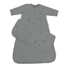 GUNAMUNA forest sleep sack on baby provides cozy, secure warmth.