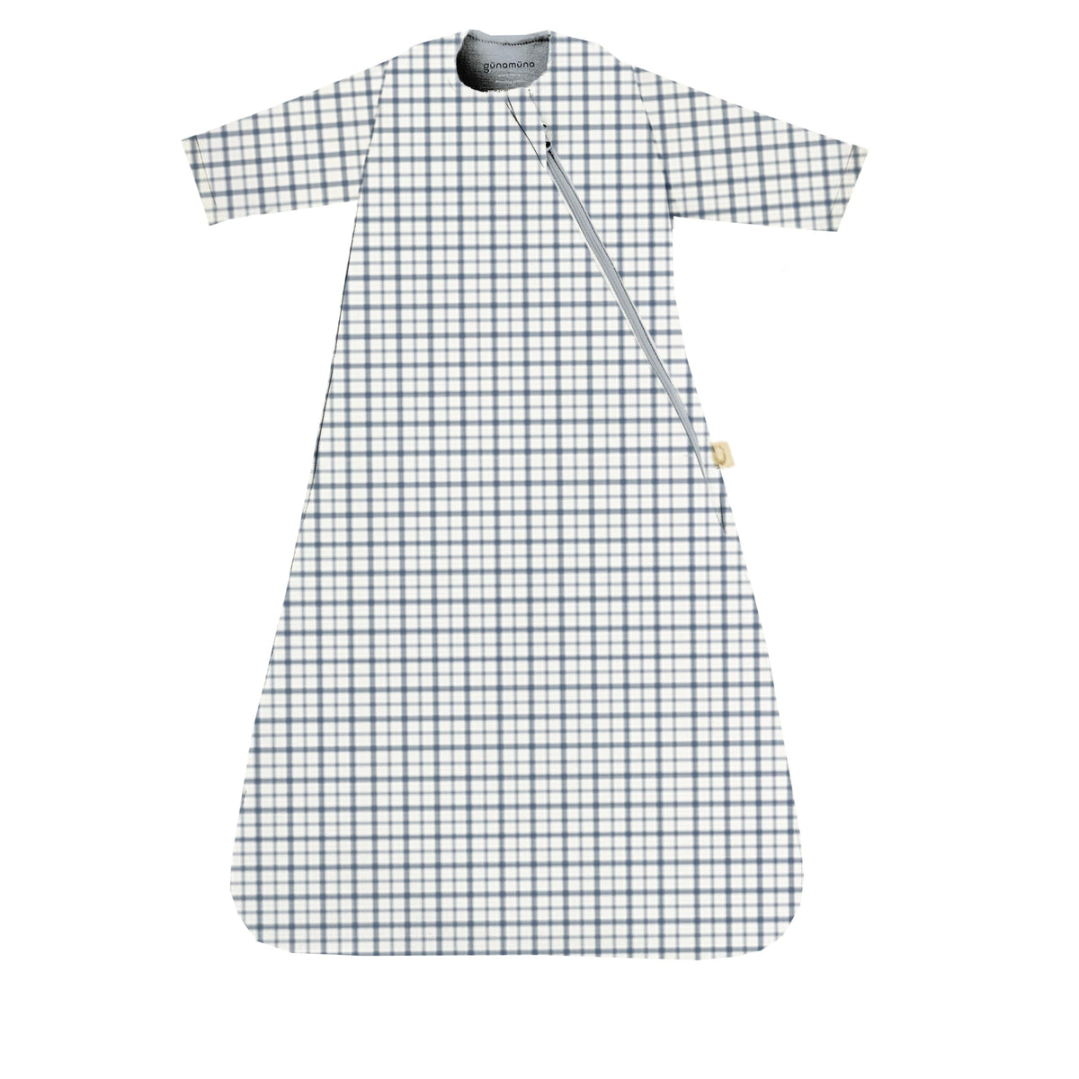 GUNAMUNA swaddle wrap with WonderZiP unzip for easy nighttime diaper changes.