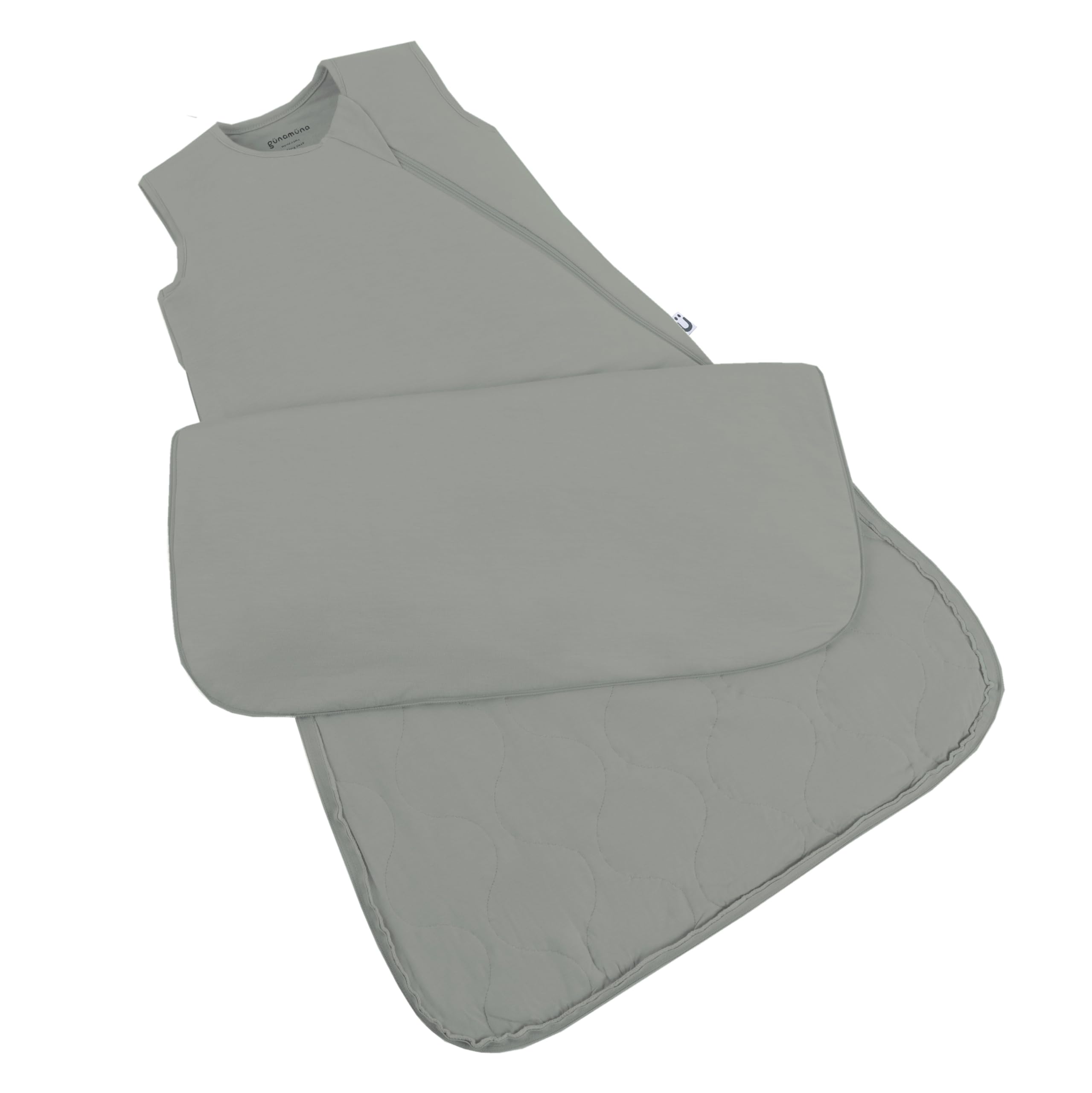 GUNAMUNA Sage Sleep Sack front view offering secure, cozy sleep for babies.