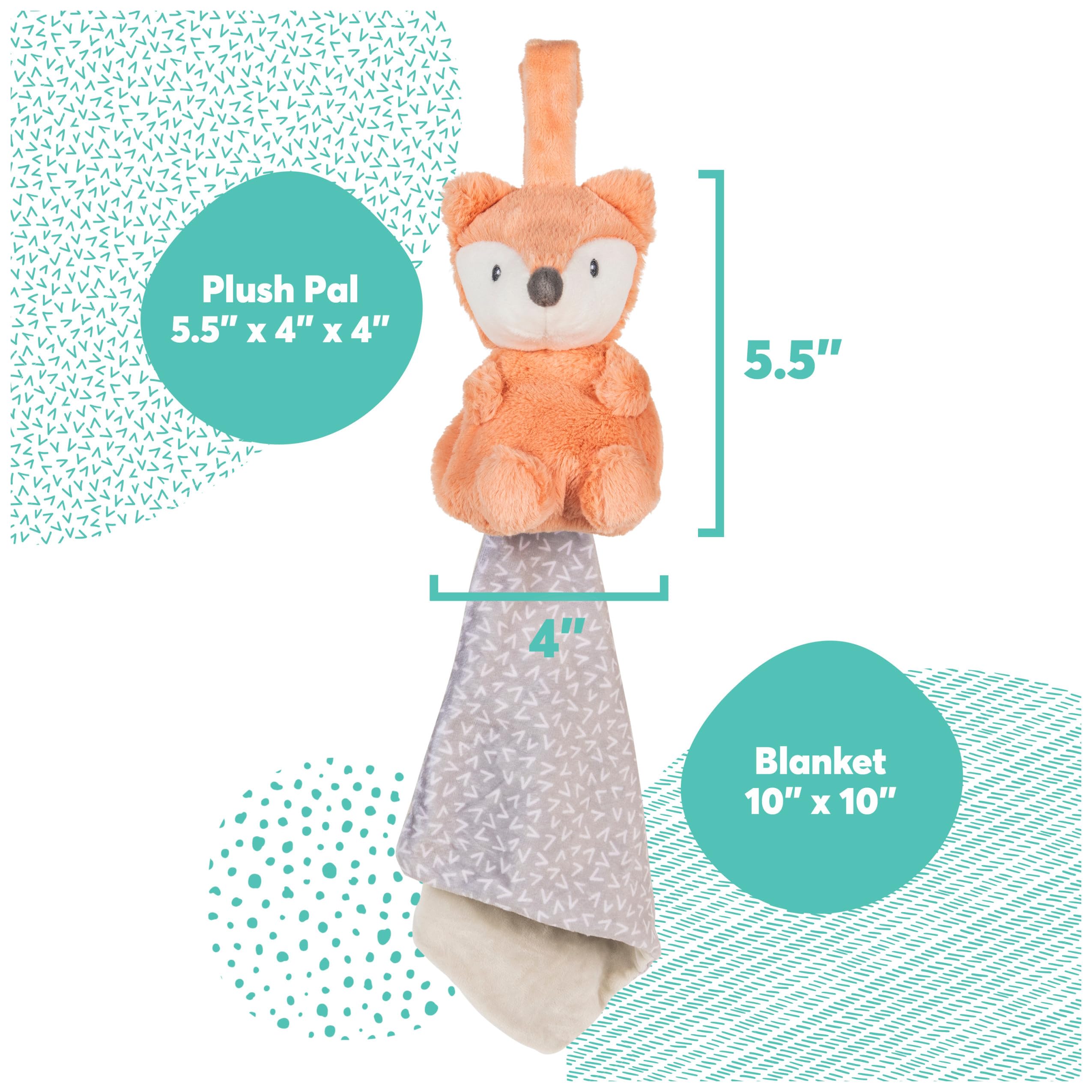 GUND Lil’ Luvs Emory Fox Lovey with embroidered eye and nose details