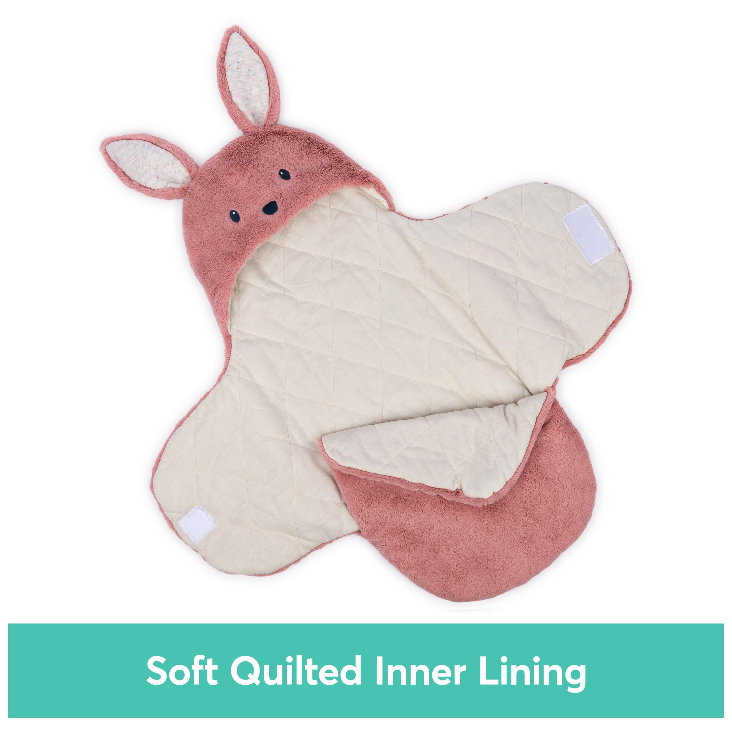 GUND machine-washable plush wrap simplifies cleanup after everyday use.