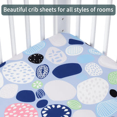 GUNTAIL 2-pack crib sheets on mattress demonstrates snug fit and slip-free design