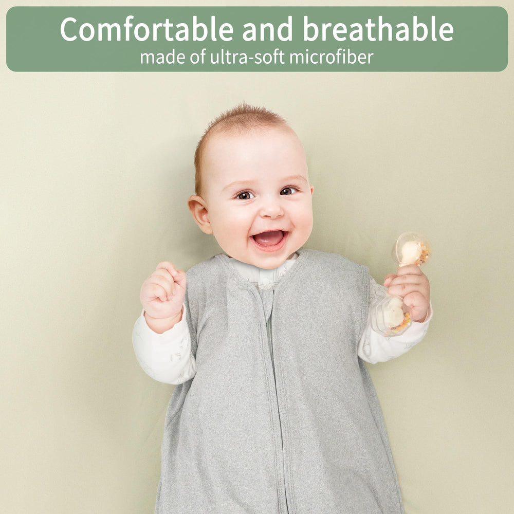 GUNTAIL crib sheets feature soft-microfiber texture for cozy naps.