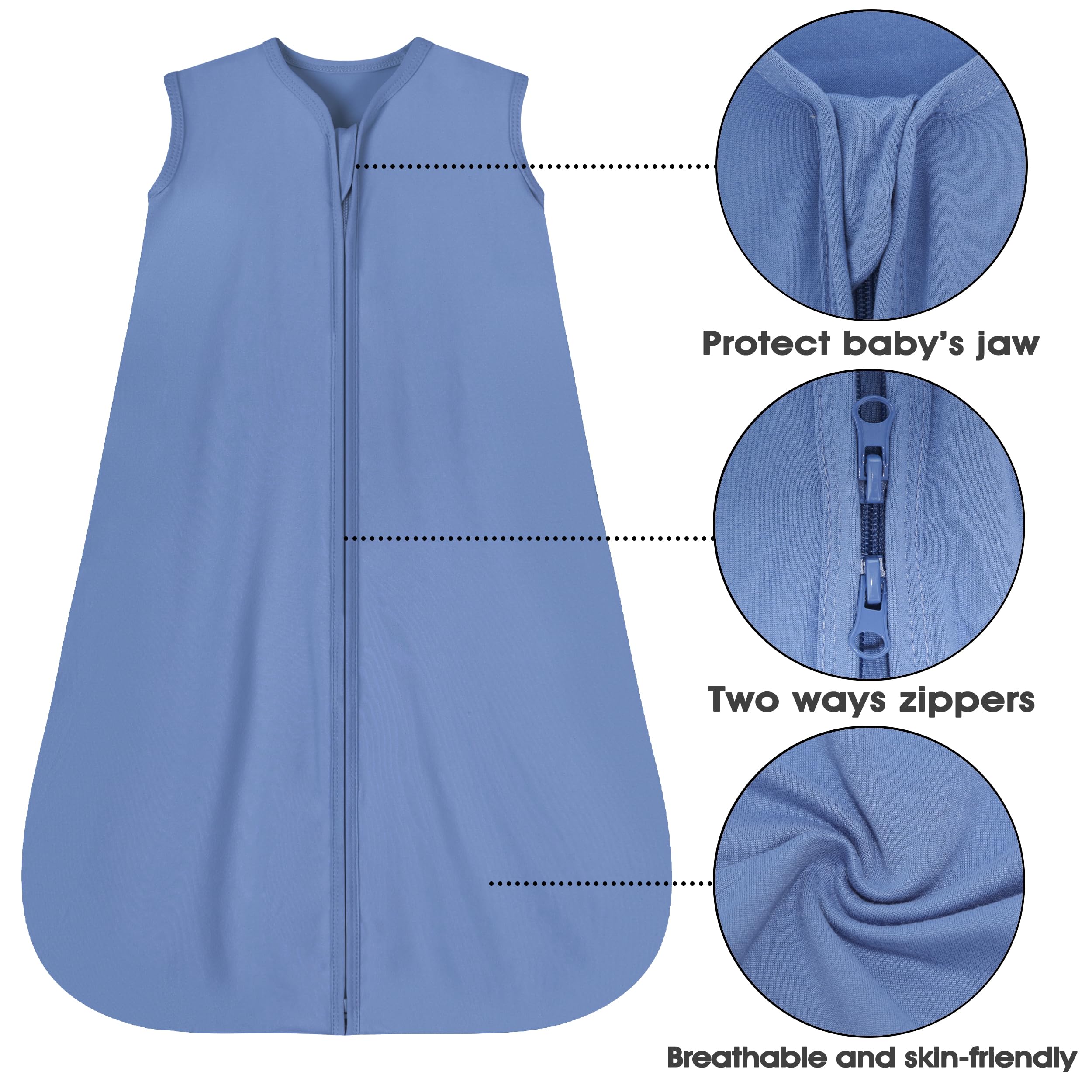 GUNTAIL 2-way zipper enables easy nighttime diaper changes