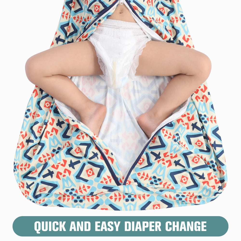 GUNTAIL Blue sleep sack offers gentle warmth without overheating
