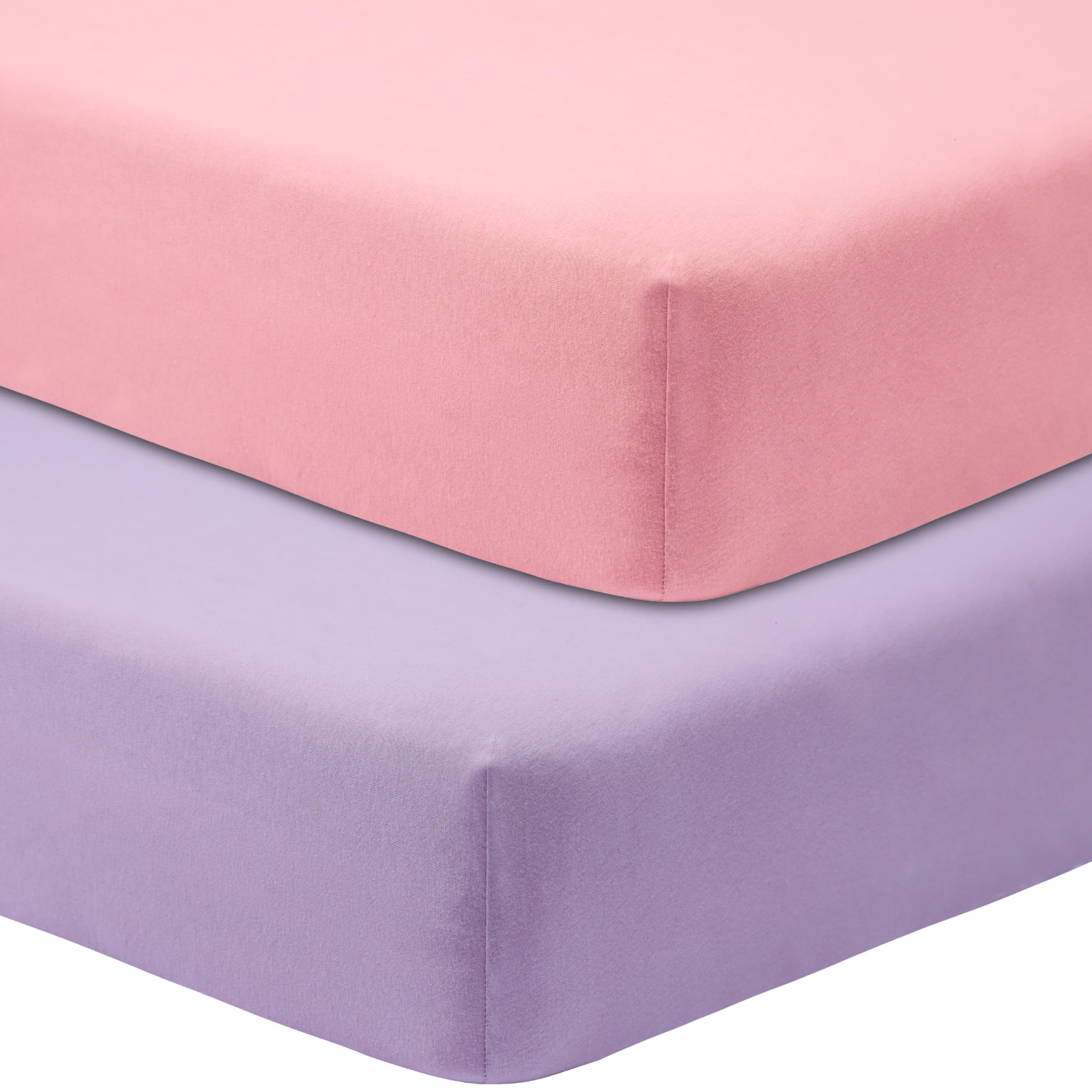 GUNTAIL crib sheets 2-pack packaging shows soft cotton for gentle baby sleep.