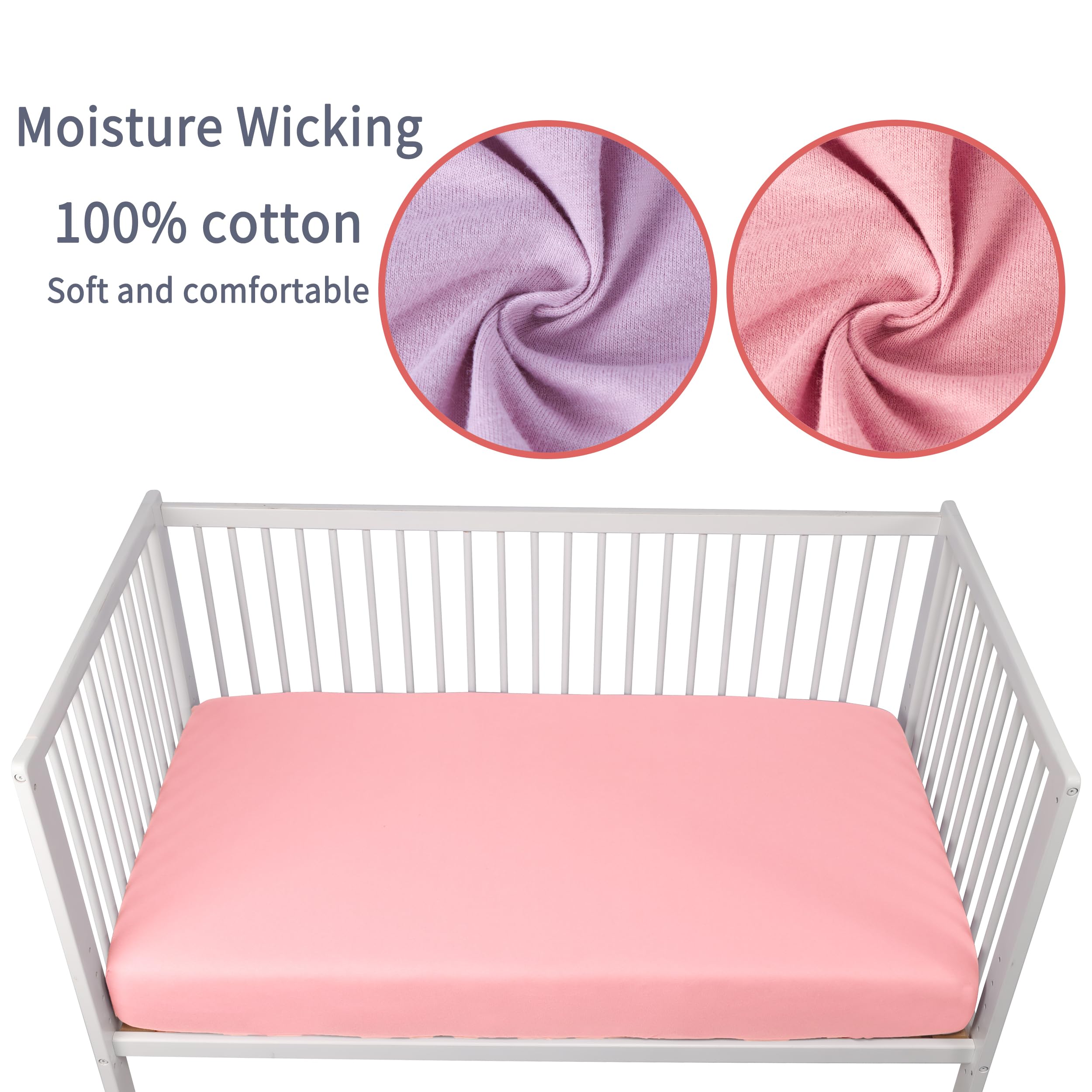 GUNTAIL skin-friendly cotton crib sheets ideal for delicate baby skin.