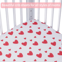 GUNTAIL Love Pink two-pack crib sheets ready for quick changes