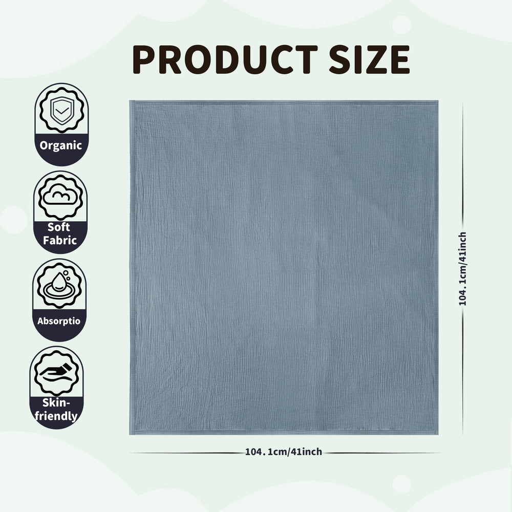GUNTAIL muslin swaddle blanket care-friendly fabric machine washable cold cycle.