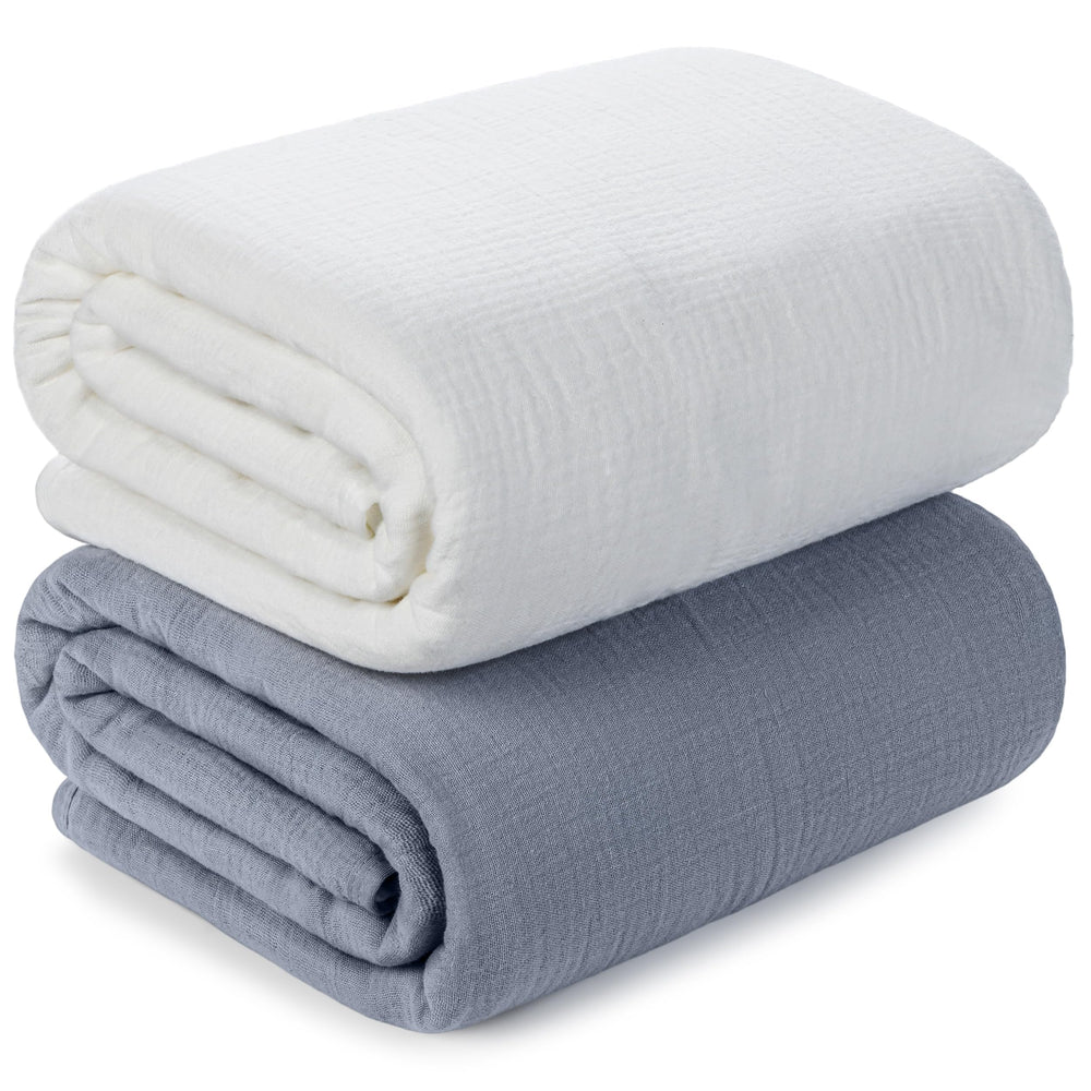 GUNTAIL muslin swaddle blanket white pack ultra-soft, breathable newborn comfort.