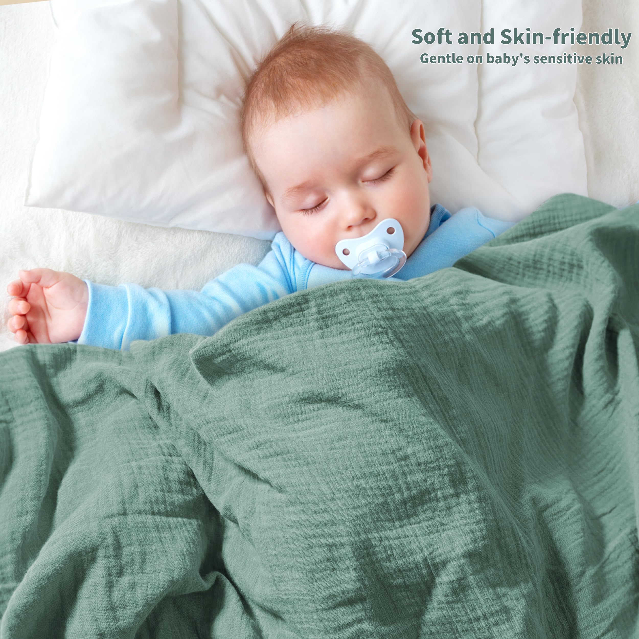 GUNTAIL nursery setup showing swaddle used as stroller cover.