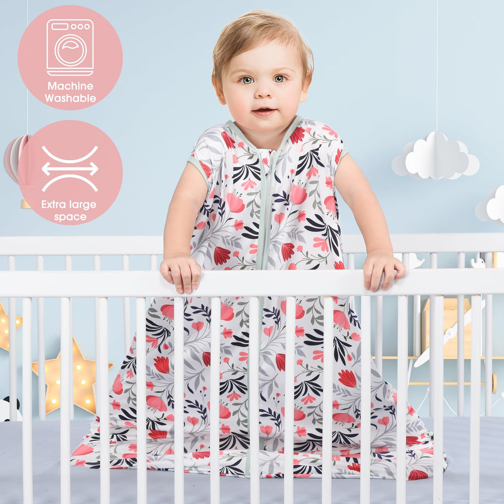GUNTAIL sleep sack with 2-way zipper enables easy night diaper changes