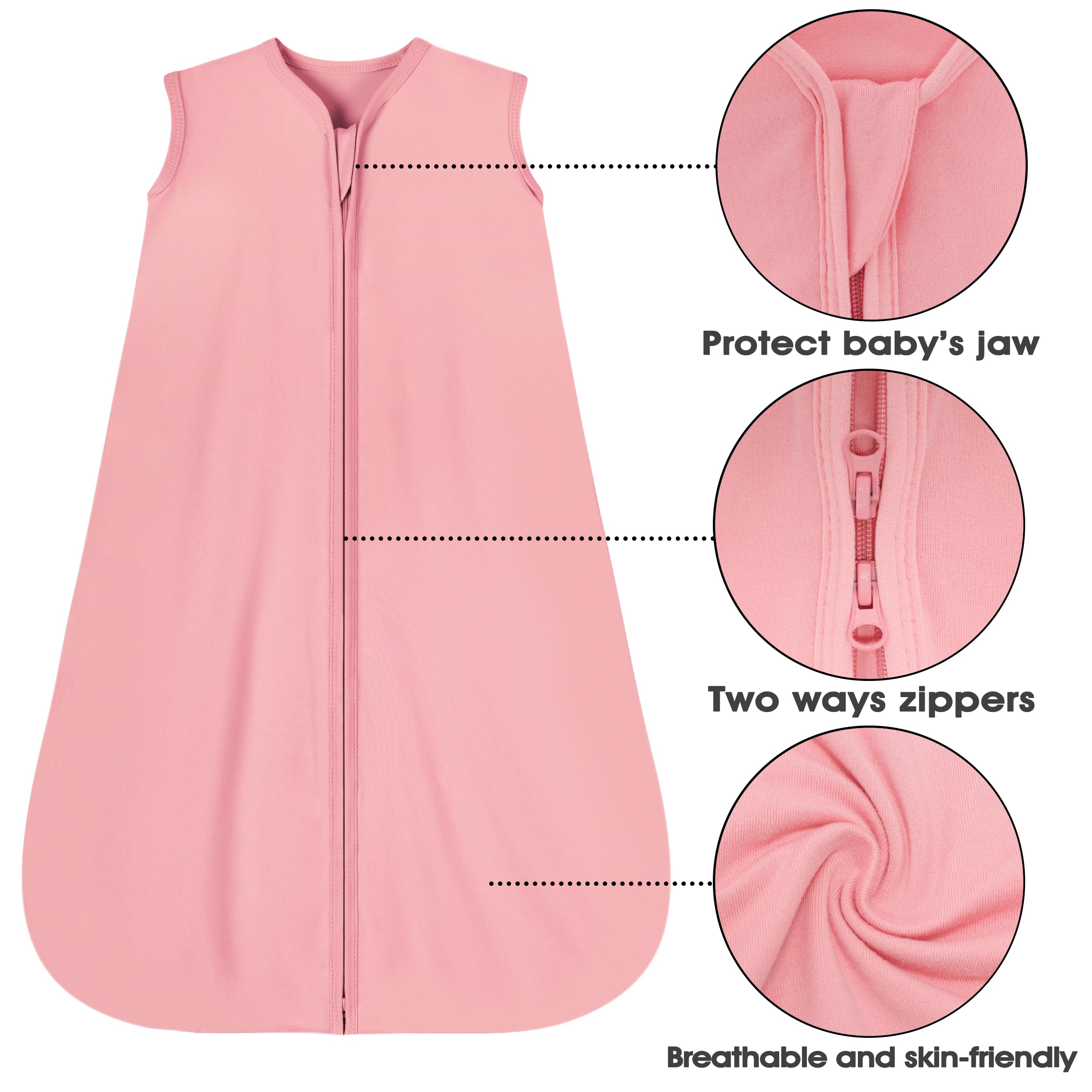 GUNTAIL banana-flower-pink color sleep sack adds gentle style for naps