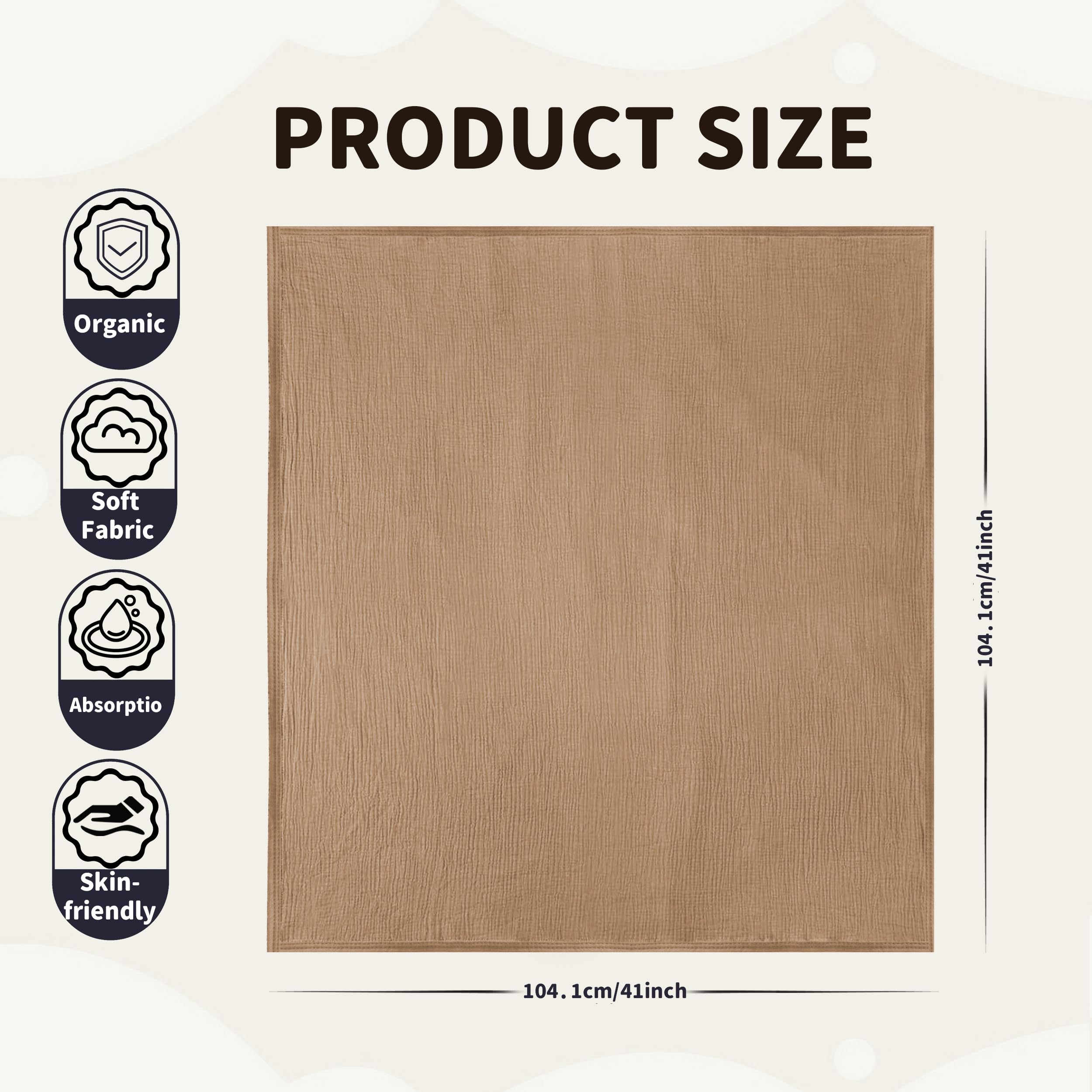 Guntail muslin swaddle packaging shown as gift-ready set.