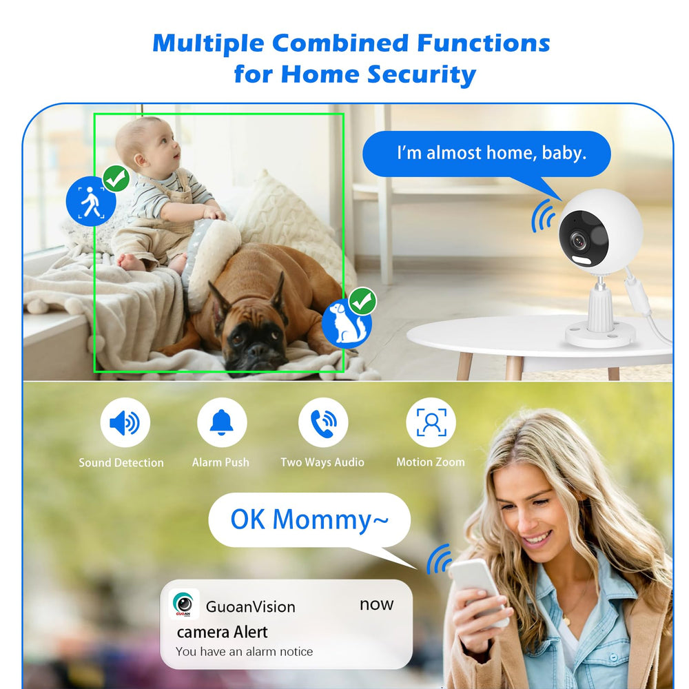 Guoanvision S700 WiFi setup supports 5G/2.4G for broad coverage.