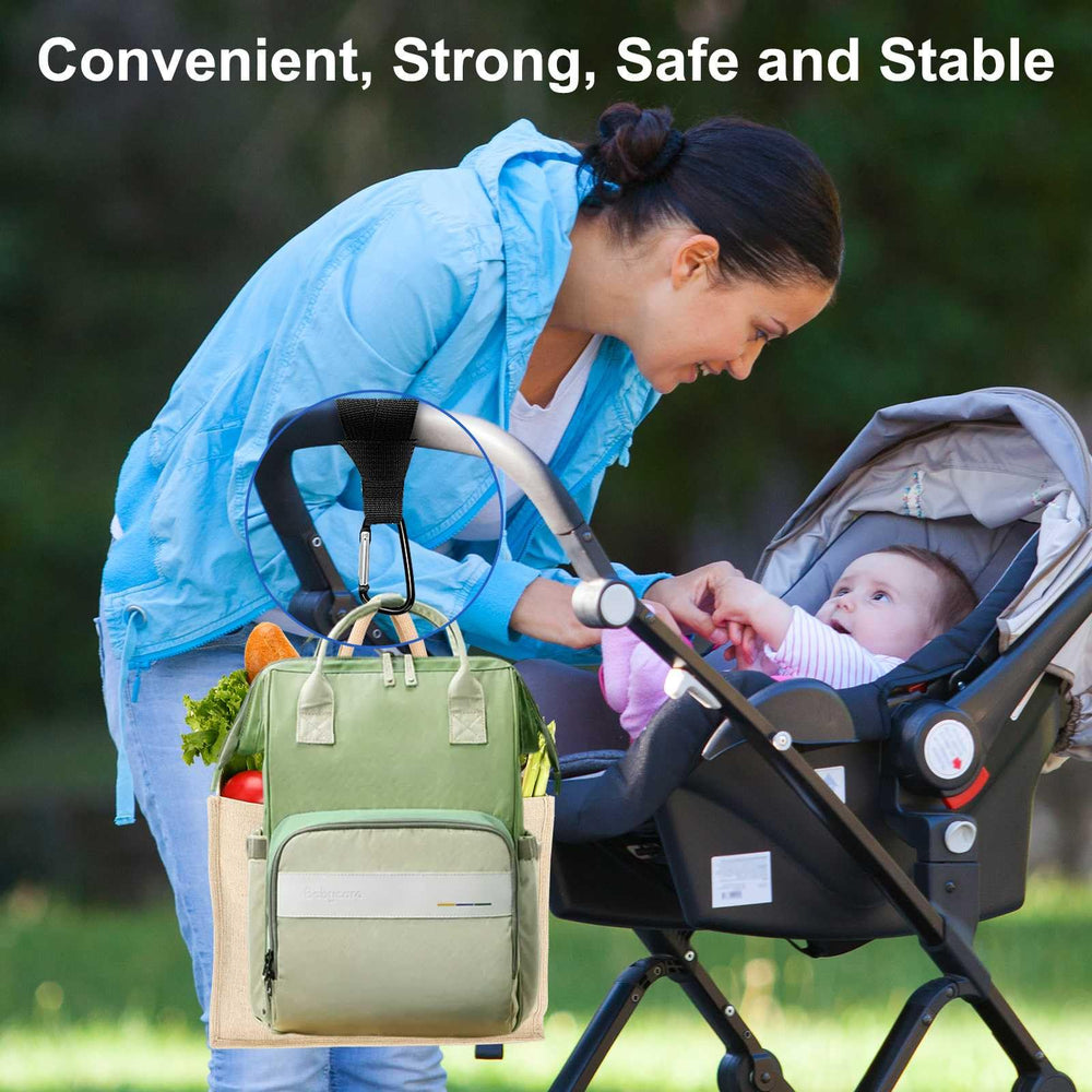 GuoluvSoo stroller hooks large-capacity support for diaper bags and groceries
