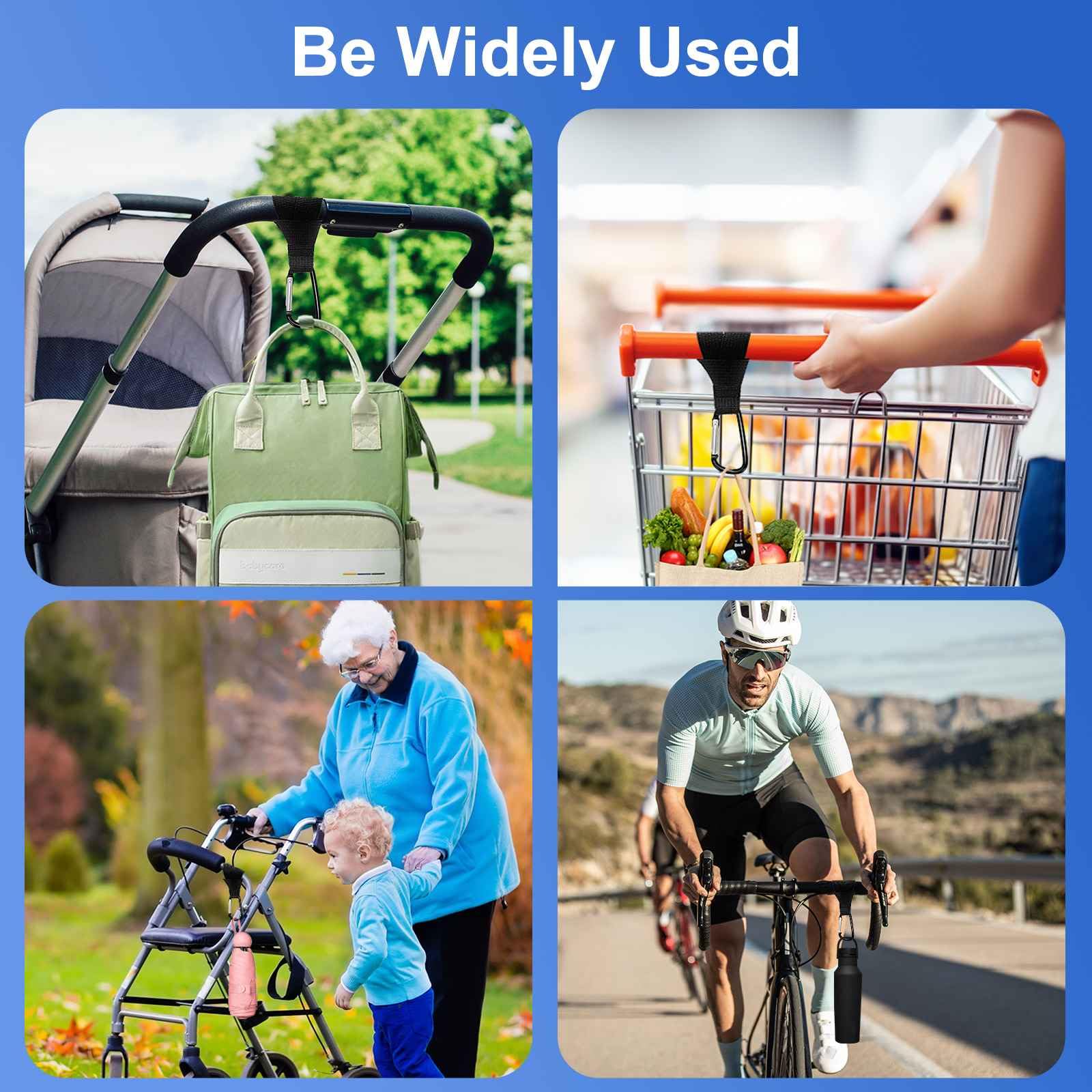 GuoluvSoo stroller hooks universal-fit design fits strollers, bikes, carts for versatile use