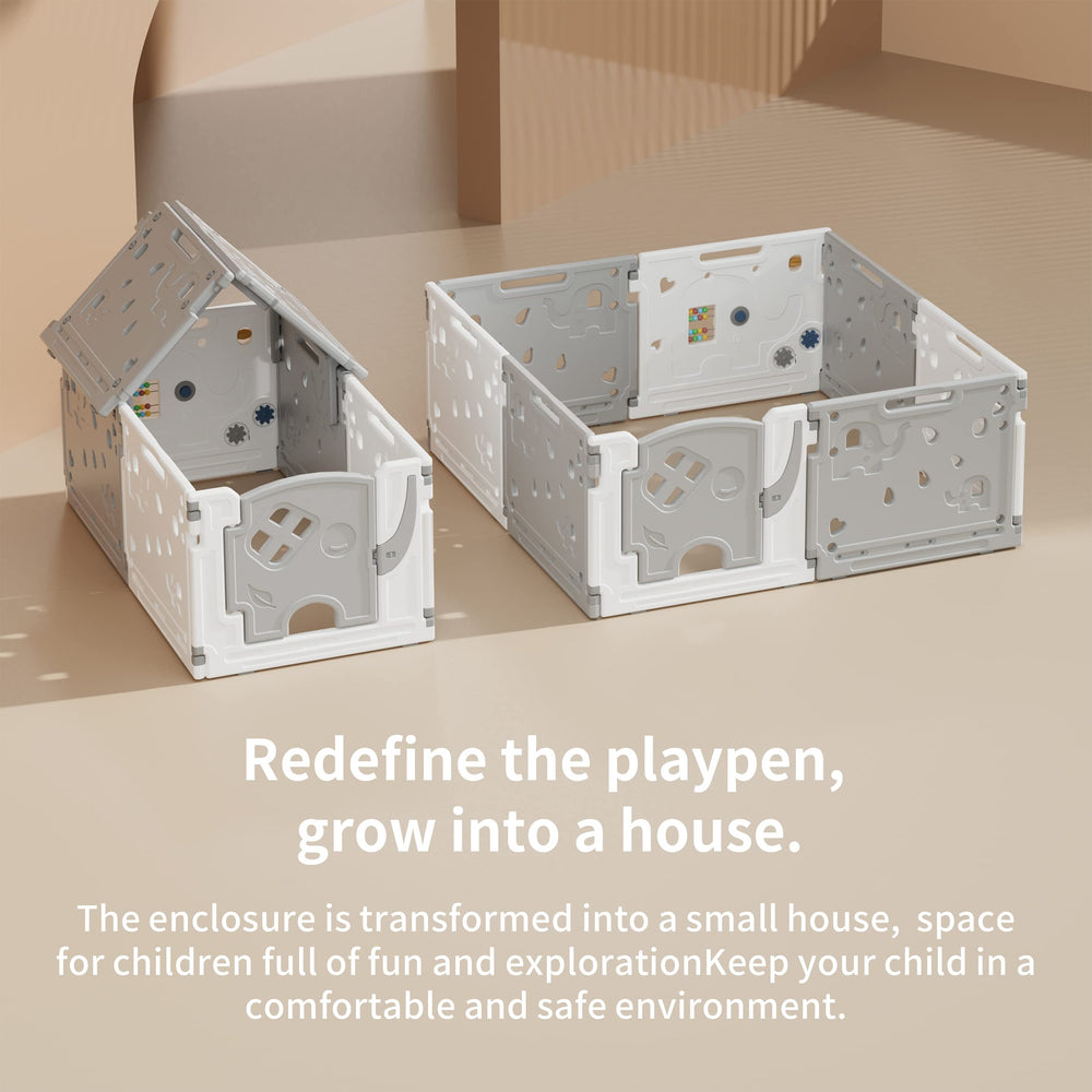 Gupamiga baby playpen anti-slip feet keep the yard stable during play.