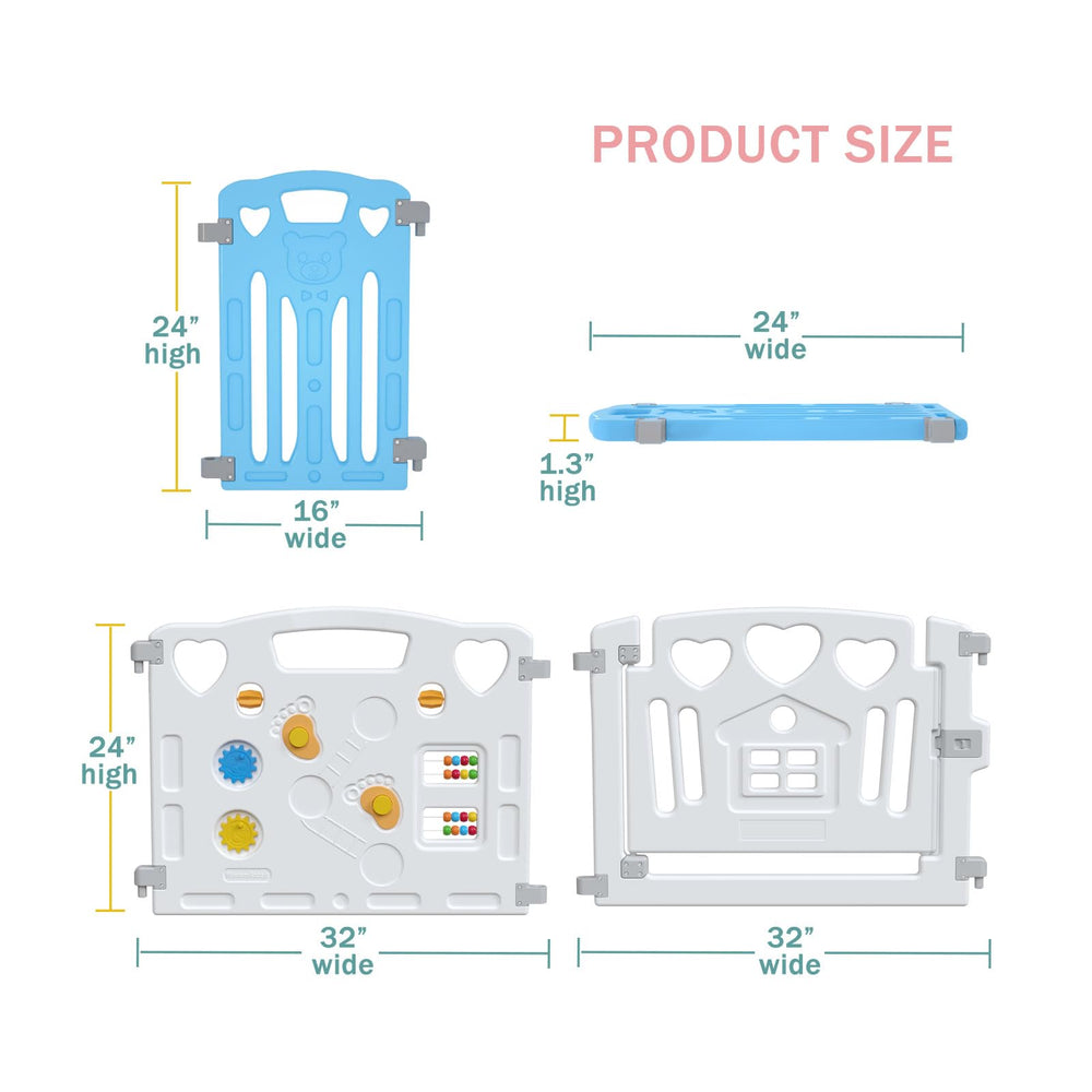 Gupamiga baby playpen-anti-stick-arm-stability highlights sturdy frame during activity.