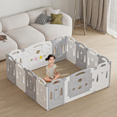 Gupamiga foldable playpen assembled provides a safe indoor play space for baby while you cook.