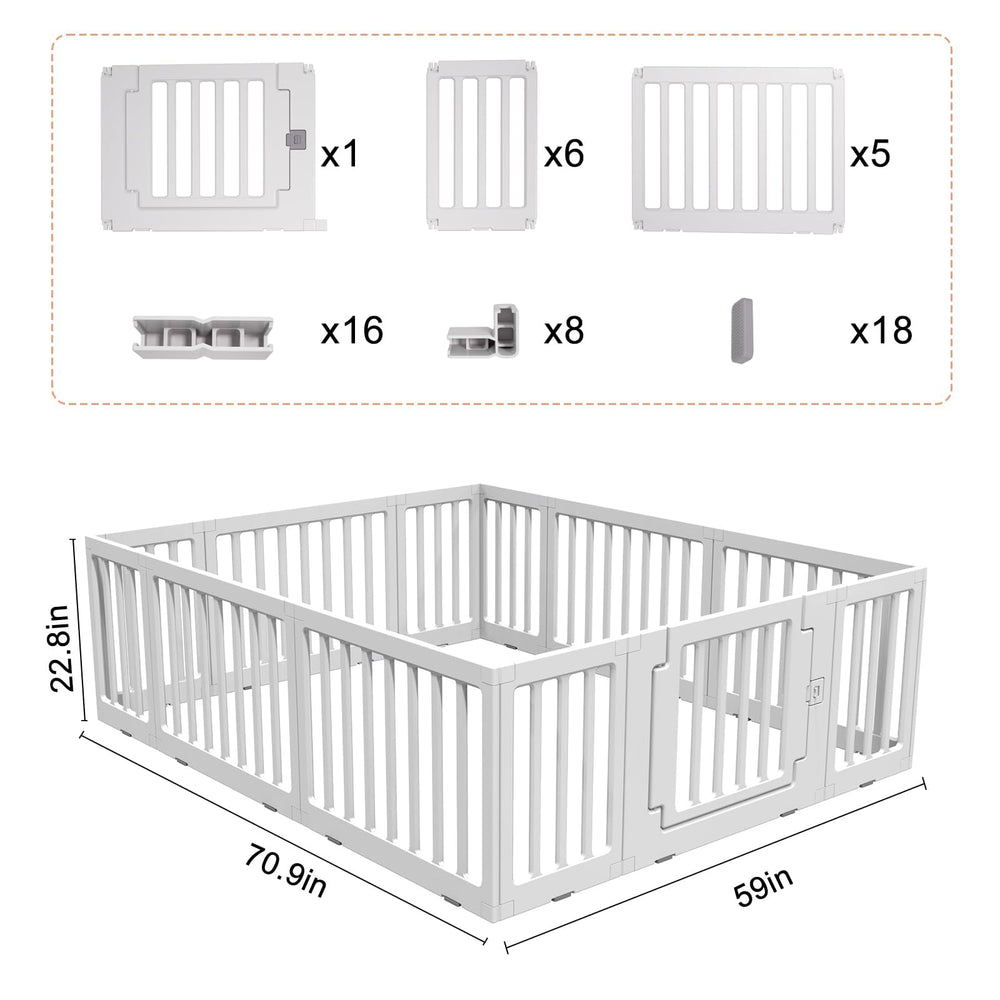 Gupamiga Playpen shows 12-panel layout offering a versatile play area.